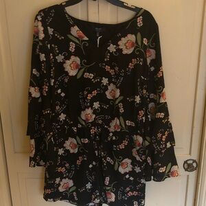 Kaari Blue Elegant Black Romper